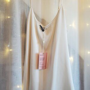 NWT Quince silk cami camisole, ivory, size Medium - read details